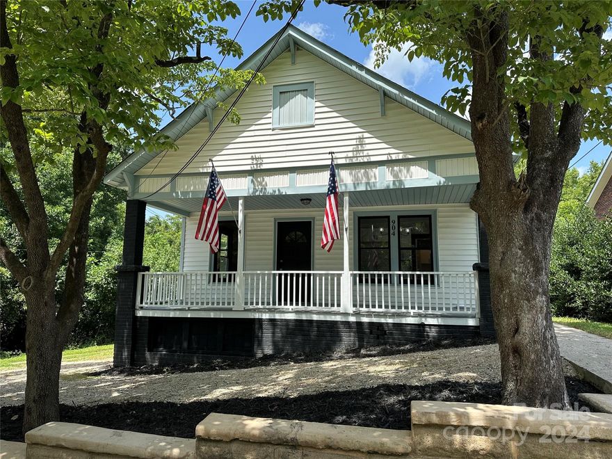 Cute as a button! Circa 1914 2 bedroom cottage sits elevated on S. Salisbury Ave (Hwy 29) across the street from the NC Transportation Museum. Large 8'x26' front porch. Original wainscotting in living room & kitchen. The original (non-operating) coal fireplace has a mantle and surround. Original refinished hardwood floors gleam! The new Jack & Jill bathroom is between the bedrooms, which is convenient and space-saving! The kitchen has new cabinets & subway-style tile backsplash and will accommodate a small dining area. HVAC (heat Pump)system is new. This is an all-electric home and is on city water and sewer.  The roof is approximately 6 years old. A few blocks from Spencer's Historic Downtown with few restaurants, shopping, and museums. Property is zoned HB Highway Business and can be used as residential.  No permits were pulled for rehab, but HVAC and Plumbing were done by licensed tradespeople. This is a nice little 110 year old cottage that is turn-key and ready for your touches.