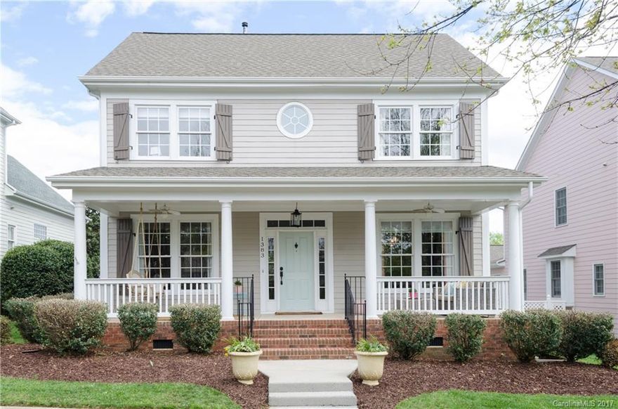 Charming porch with views of one of Baxter Village's adorable pocket parks!  Beautiful hardwood floors up & down, formal living room/study & dining room with Craftsman style moldings. Custom white kitchen cabinets w/marble back splash, granite, stainless appliances & custom ship lap! Screened porch is where you live overlooking fenced backyard w/huge Willow tree!  Master bath with dual shower to match the dual closets. Expansion opportunities, workroom, pools/tennis/trails...don't miss this one!