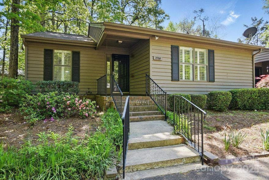 Great 2 bedroom/2 bathroom condo in quaint Dogwood Hills community in Fort Mill. This end-unit offers one-story living with a spacious living room with fireplace, dining room with sliding glass door to patio area and kitchen with lots of cabinets and counter space. The primary bedroom is large and offers a walk in closet and updated bathroom with tile floors, tile tub surround, an updated vanity and mirror. The secondary bathroom has also been updated also with tile and new vanity. The oversized patio offers plenty of room to relax or entertain plus an area to plant 
a garden or flowers. There is also an outdoor storage unit. Updated flooring, neutral paint and plantation shutters throughout. HOA includes trash service, exterior maintenance and two assigned parking spaces. Conveniently
located, easy access to I-77, shopping and dining. New roof 2021. Refrigerator and washer/dryer will convey. Hurry you don't want to miss this one!