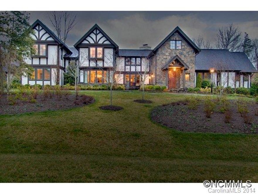 Large flat 1.29 acre home site features this amazing Tudor style home.   The grand outdoor living space with an outdoor fireplace opens up to a private level yard to entertain or for play.   Attention to detail has not been missed!  Fine quality finishes throughout including a gourmet kitchen overlooking family room.  Courtyard w/ fountain, 3-car garage, vaulted ceilings, & exposed beams are just a few features that make up this amazing home.