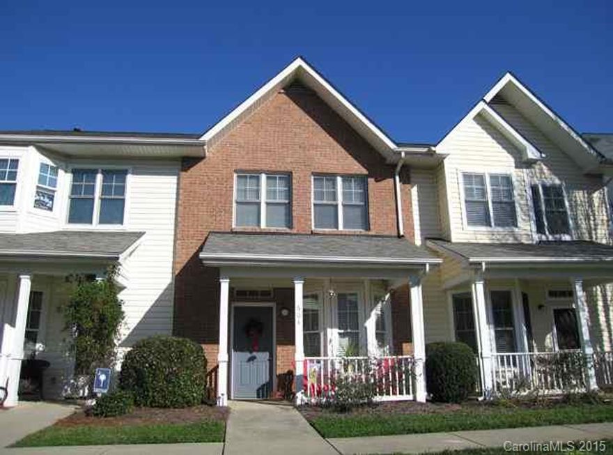 2 BR condo in small community setting. Cute Kitchen has Breakfast Bar, nice cabinet/counter space. Dining opens to fenced patio area. Large LR has bay window & corner fireplace. Two spacious Master BRs upstairs, each w/ full bath - perfect for roommates! Refrigerator/ washer/ dryer included. Enjoy the community pool and tennis courts. Fort Mill Schools!