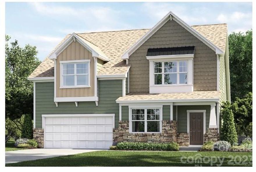 The Inlet plan in the Elizabeth neighborhood boasts spacious open living spaces with the owner's suite on the main level. Upstairs is a spacious loft and three additional bedrooms. This homesite sits up high overlooking the beautiful treetops- imagine waking up to the fall colors in the morning or watching a lightening show, absolutely stellar. Upcoming amenities will include a 2-story clubhouse, pool, fitness center, pickle ball courts, multi-use courts, walking trails, parks, and more. Centrally located, Elizabeth is just minutes from shopping, dining, downtown Fort Mill, and I-77. Come experience lifestyle and charm in the heart of it all!