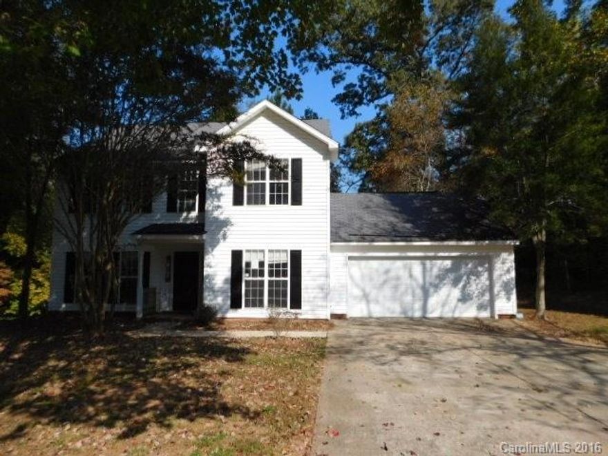 4 bedroom/2.5 bath two story home features den, living room, dining room, and open area to kitchen. Features include neutral colors throughout and wall to wall carpets. Home has patio and 2 car attached garage. Rehab complete with fresh paint, new carpets and vinyl flooring, replaced AC unit, and seller installed range, dishwasher, hood, and disposal.