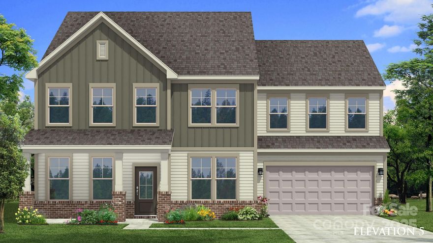 Welcome to Lakeside Glen & our stunning Townsend Plan! Spanning 3,583 sq ft, this home features 5 bdrms, 4.5 baths, and is brimming with upgrades. The open-concept layout includes LVP flooring on the main level, a gourmet kitchen w/ stainless steel appliances, a 5-burner gas cooktop, wall oven, quartz countertops, and a spacious island perfect for entertaining. The main floor is also home to a formal dining rm with tray ceiling, a large great rm, & a private office. Ascend the oak-treaded stairs to discover a luxurious primary suite w/ a tray ceiling, dual-sink vanity, tiled shower w/ solid surface seat, and a large walk-in closet. Secondary bdrms are well-sized with walk-in closets & share access to a loft, plus a guest bdrm w/ ensuite! A hall bath w/ double vanity and a second-floor laundry rm w/ a sink, add ample storage & convenience. Enjoy the outdoors from the inviting front porch or the expansive covered rear porch.