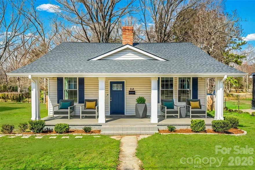 Welcome to 218 Morgan Street, a residence where the timeless character of a 1922 bungalow meets a comprehensive, top-to-bottom renovation completed in 2022. This isn't just a surface level refresh; this home was stripped back and rebuilt from top to bottom for the modern era.  

The interior radiates updated comfort with Luxury Vinyl Plank flooring and elegant crown molding throughout the entire home. The gourmet kitchen serves as the ultimate centerpiece, boasting custom cabinetry, sleek granite countertops, a stylish tile backsplash, and a full suite of nearly-new stainless steel appliances. Functionality is front and center with the addition of a second bathroom, a dedicated pantry, and a convenient new mudroom created from the enclosed back porch.

Beyond the aesthetic upgrades, you’ll find peace of mind in the extensive "behind-the-walls" improvements that were completed in 2022. From all-new electrical wiring and plumbing to a completely new HVAC system, including new ductwork, and a modern water heater.  Every detail of this historic home has been addressed including a new roof installed in 2024.  Outside, the curb appeal shines with new vinyl siding, updated porch columns, and a newly installed fence that fully encloses the back yard.  All of this just moments from the vibrant energy of Old Town Rock Hill.  If you are seeking a historic home with charm and character, coupled with the peace of mind of a recently renovated property, this is absolutely it.