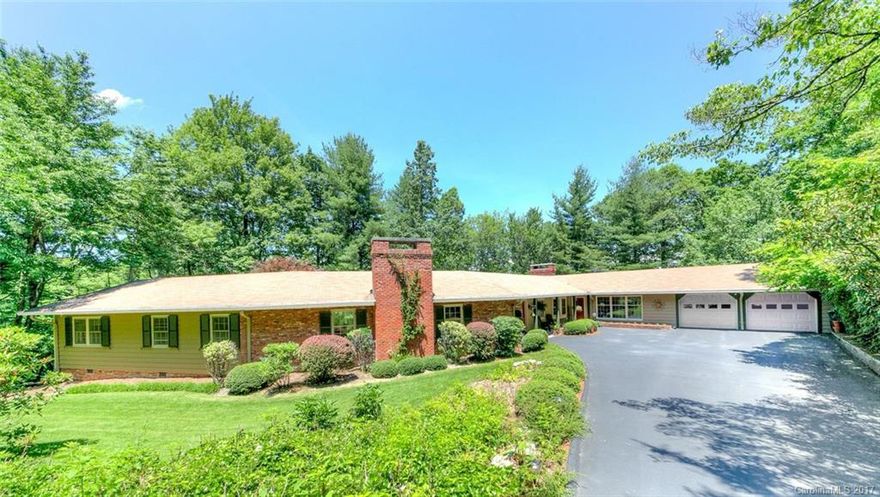 A lovely home with 3 lots (PINS 9925477,9925478 and 9925479) in wooded, park like setting with winter views. Convenient in very desirable neighborhood with privacy. Outstanding features include cathedral, beamed ceilings, formal dining room; studio or atrium, step down into living room. 2 fireplaces-family rm-woodburning; livingroom-propane, gas unvented.  The master bathroom has a gorgeous step in shower. Lots of built-ins. Beautiful hardwood floors with screened porch and private patio.