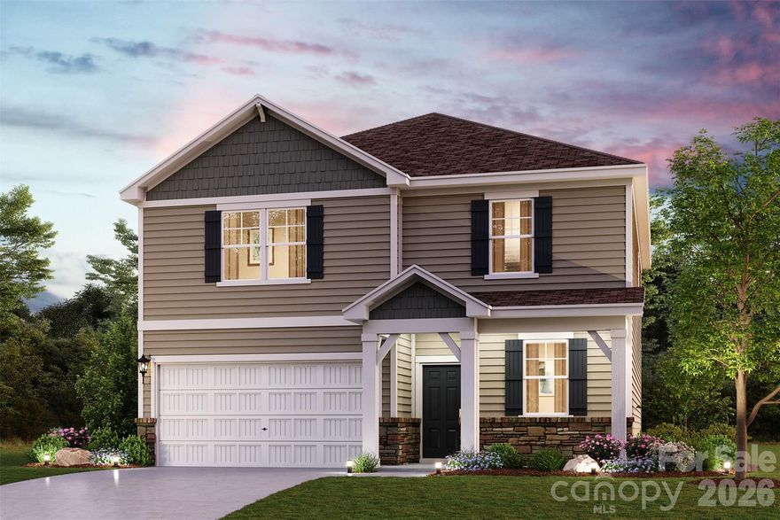 Welcome to your new dream home! The Woodruff at Carpenter Farms boasts an open-concept layout that's perfect for entertaining! An expanded kitchen—featuring a center island and a dining area with patio access—opens seamlessly to a spacious great room with an optional fireplace. Additional main-floor highlights include a private study and half bathroom. Upstairs, you'll find comfortable living space in two secondary bedrooms—each with a walk-in closet—and a generous primary suite with a roomy walk-in closet and attached bath. Completing the home, a large game room on the second floor offers versatile hangout space. Plus, this home is located in a fantastic neighborhood with amenities like a community pool, playground, dog park, and activity field for you to enjoy.