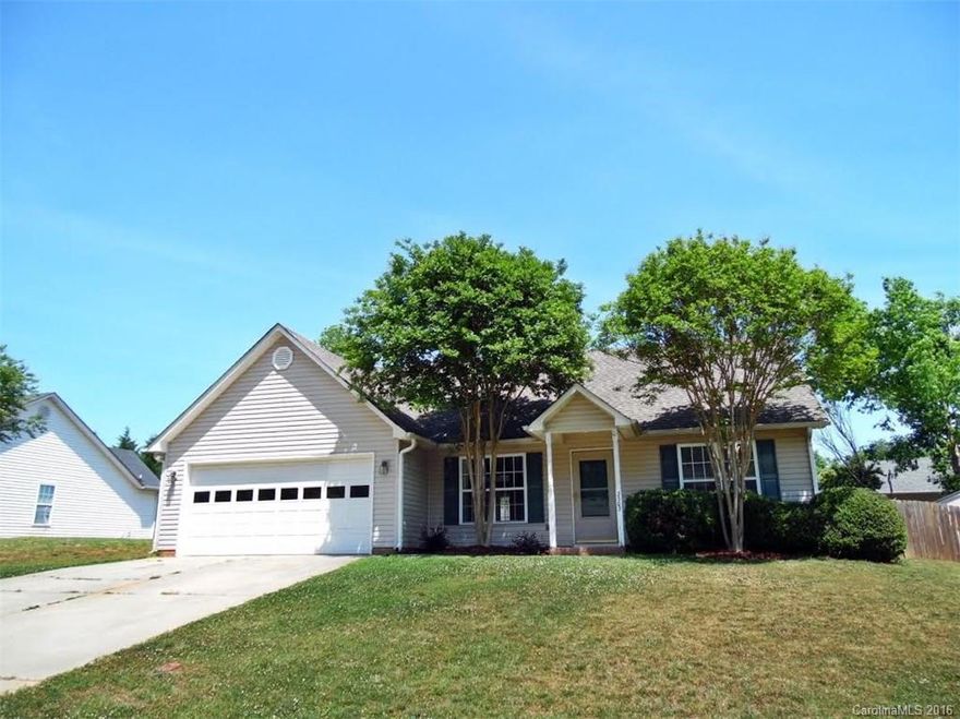 Desirable ranch living with easy access to shopping, dining, schools, interstate, and more!  Relax in the vaulted family room, enjoy a meal with family or friends in the eat-in kitchen, or host a barbecue on the patio in the fenced backyard. Spacious master has tray ceilings and walk-in closet.  Two-car attached garage!  This one won't last long.