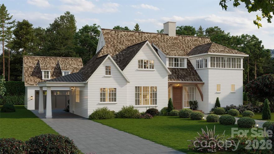 Fantastic opportunity to build a custom luxury home in desirable Cotswold with Halley Douglas, Inc. Flat lot with beautiful new homes going up all around it.  Home in rendering was designed for the lot and is 3234 sqft with primary down. It has 4 bedrooms, 3.1 Baths. Lot is close to Cotswold Shopping Center and a short drive to uptown Charlotte, world class hospitals and upscale Southpark Mall. Convenient to neighborhood schools.  Buyer to purchase the lot for $695,000 and contract with Halley Douglas Inc to build home. Price of lot is included in the total listing cost.  Home pictured is a starting point and can be customized to fit buyer's needs. Selections are subject to allowances. Proposed home has option of second living quarters above detached garage.