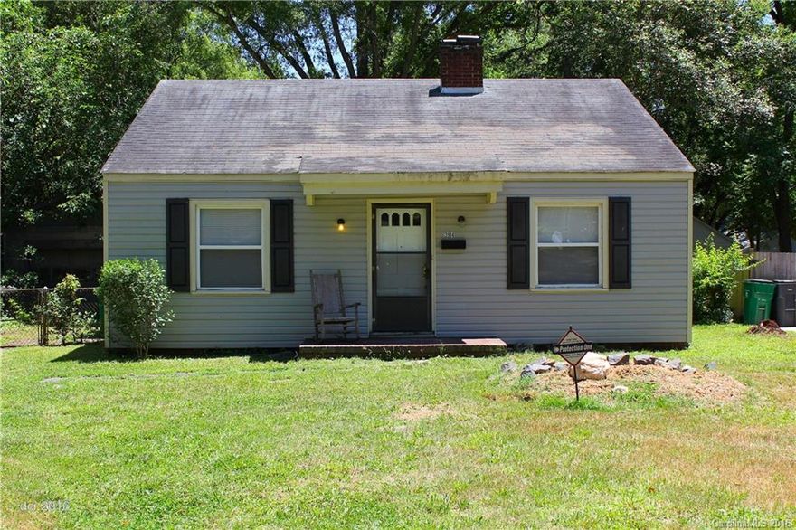 Great opportunity to get into highly sought after neighborhood close to new light rail station and all the amenities and conveniences of NODA and Plaza Midwood living. Property is sold in "as is where is" condition. Investors, builders, and conventional financed owner occupants welcome. Perfect property for tear down or rehab. Large level .33 acre lot with wooded backyard. Home features formal layout with hardwood floors, low maintenance vinyl siding, replaced windows, screen porch, & garage.