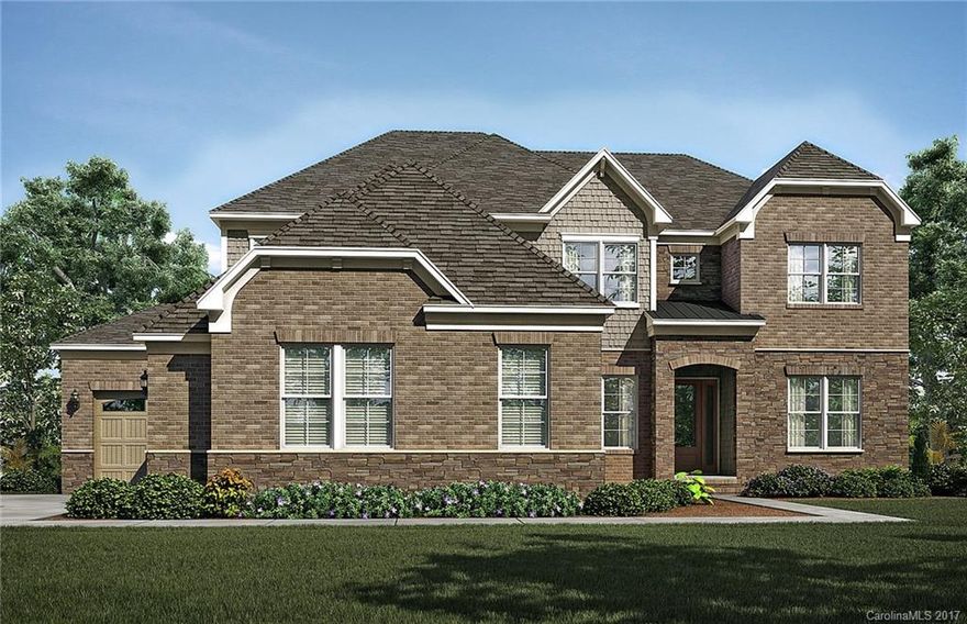 Beautiful Master Down plan in prestigious South Charlotte community.  Nicely appointed gourmet kitchen, large walk in shower in master bath, open floor plan