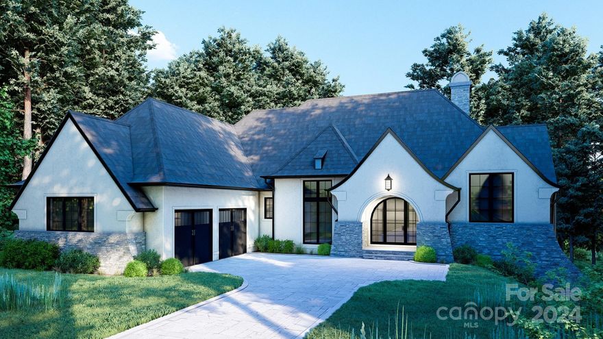 Proposed Old World style charming cottage designed by the Studio of Christopher Phelps and to be built by Priesh Construction.