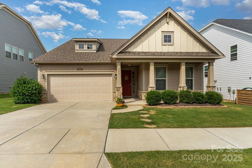 Welcome to this beautifully maintained 4-bedroom, 3-bath home in the highly desirable Massey community—where resort-style living meets everyday comfort. Enjoy access to premier amenities including a clubhouse, fitness center, firepits, swim club, walking trails, and a sparkling community pool. Inside, the open-concept layout features a gourmet kitchen with gas cooktop, wall oven, and oversized island—perfect for entertaining. The main-level primary suite offers a spa-like retreat with dual vanities, soaking tub, and walk-in shower. A spacious loft provides flexible living space ideal for a media room, playroom, or guest retreat. Relax year-round on the private screened-in porch with custom privacy shades. Located in a top-rated school district known for academic excellence and community involvement, this home truly offers the best of Fort Mill living!