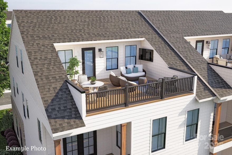 A NEW LUXURY TOWNHOME COMMUNITY IN 28277 ZIP CODE! Enjoy an Elevated Lifestyle Surrounded by Everyday Conveniences. Own a Well Appointed, New Townhome in One of Charlotte's Most Sought-After Locations. Step inside this Low Maintenance Townhome that lives like a Single-Family Home and be ready to call it "HOME". Featuring Craftsman Style Architecture, 10' Ceilings on the 1st Floor, an Open Concept Floor Plan, Outdoor Living on EVERY level: Covered Rear Porch off the Kitchen, Covered Balcony off the Primary Bedroom & an Oversized Rooftop Terrace!  6" Hardwood Floors Throughout, Gas Fireplace, Built In Bookcases, Coffered Ceilings, Ivory Cabinets, Upgraded Quartz Countertops, Stainless Steel Kitchen Appliances including a Bosch Refrigerator, Bosch 36" Gas Range, Microwave, Bosch Dishwasher, Kitchen Tile Backsplash, Electric Car Outlet in the Garage, Epoxy Garage Floor, and More! Buy Today and Select Your Design Features AND Receive Up To $25,000 Towards Closing Costs, Lowering Your Interest Rate and/or Reducing Your Sales Price!