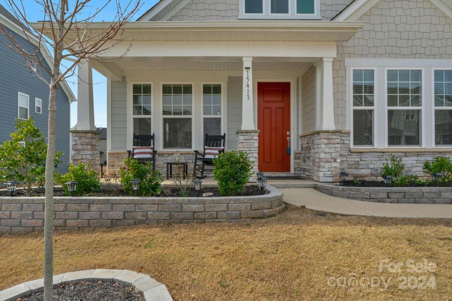 Gorgeous One Story Living At Its Finest! High end finishes throughout this spectacular open floor plan centered around a Stunning Gourmet kitchen w oversized center island, white quartz counters, picket tile backsplash, SS appliances, double pantries, gas range, hood & beverage fridge. Storage galore in this fabulous kitchen with extensive counter space. This fantastic space overlooks the breakfast nook that leads to a screened porch perfect for seamless indoor/outdoor entertaining. Great room w gas fireplace, built-ins and coffered ceiling is an ideal gathering space. Elegant primary w tray ceilings, custom walk-closet & luxurious spa like en-suite w dual vanities & an incredible walk in tiled shower. Spacious Secondary bdrms w private bths allows for comfortable & extended stays for your guests. Beautiful & Bright Study/Office/Den w french doors has endless possibilities. Large fenced yard, stamped concrete patio, gazebo, privacy trees & garden makes an idyllic outdoor sanctuary!