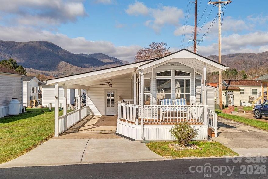 Enjoy peaceful mountain living in this charming park model home located in the desirable 55+ community of Summer Place. Conveniently situated just off Jonathan Creek Road, this property features paved access and is surrounded by well-maintained homes.
    There is no lot rent, as you own the land, along with low HOA fees of just $100 per year. The home has been recently updated creating a fresh, inviting space, and it comes fully furnished for a truly move-in-ready experience.
    This rare property offers two concrete driveways, a carport, covered porch, and a spacious wraparound deck. Additional features include a dedicated laundry room and an extra storage shed for added convenience.
 A perfect blend of comfort, value, and scenic beauty—this home is ready to welcome you.
     Financing options make this opportunity even more accessible, with financing available through 21st Mortgage, as well as seller financing with a considerable down payment.