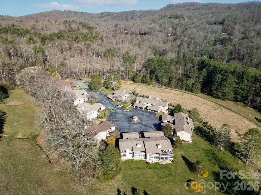 This Glen Cannon condo offers comfortable mountain living with beautiful views in a convenient Pisgah Forest location. The unit features single-level living with 2 bedrooms and 2 baths, an open floor plan with a fireplace in the living area, and an oversized screened-in porch perfect for enjoying the peaceful surroundings.

Extensively updated, the home includes new flooring, kitchen appliances, interior paint, and numerous additional improvements throughout. Major upgrades provide added value and peace of mind, including a brand-new roof installed this past fall, along with new carport and front stair carpeting and other thoughtful enhancements.

An attached carport provides covered parking with dedicated storage. The additional space in the basement adds valuable flexibility with finished living space, a bathroom, and storage, ideal for guests, hobbies, or a home office. Large windows bring in natural light and highlight the scenic setting.

Located just minutes from Brevard, outdoor recreation, dining, and all that Transylvania County has to offer, this move-in ready condo blends modern updates, low-maintenance living, and mountain charm—perfect as a primary residence, second home, or lock-and-leave retreat.