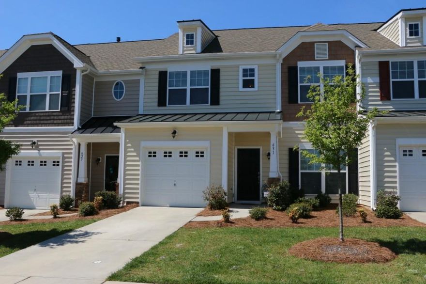 Nice!  Townhome with terrific location in Rock Hill, close to shopping, schools, restaurants and I-77 for a quick commute.  Excellent condition, ready to move in.  Enjoy summer fun at the neighborhood pool and soccer field, visiting with neighbors.  Easy-flow floorplan with master on main level.  Great room has soaring cathedral ceilings and is open to the kitchen.  Sunroom and patio for enjoying the outdoor scenery. Refrigerator remains. 2 inch blinds throughout. Security System.