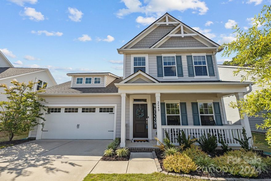 Adorable Home in the new Ballantyne Ridge School District! Featuring a welcoming covered front porch, the Primary BR on the Main floor, a beautiful kitchen with an island, SS appliances, white cabinets with a gray island, pendant lighting, granite countertops, an elegant DR, oversized family room, tons of natural light througout, double vanities in the primary bath, a walk in shower and soaking tub, walk in closets. Upstairs features 2 BR and a convenient loft space that is perfect for a play area, workout room, office or flex space. Outside enjoy a private, fenced backyard, a patio with a pergola, a firepit area and tree view. The home faces a community green space and theres is direct access Little Sugar Creek Greenway from the cul de sac plus only a 15 minute walk to Pineville Lake Park. Don't miss this beautiful home in a great location with some many amazing features! School assignment are subject to change. Rising Seniors are zone for South Meck HS.
