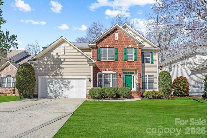 This beautifully maintained traditional home is in a tranquil cul-de-sac of Somerset. Lovely formal areas feature new LVP flooring and floor-to-ceiling windows in the family room with a gas fireplace. The kitchen has all new stainless steel appliances, kitchen cabinets are freshly painted, and new granite countertops with custom tile backsplash. The kitchen island has also been enlarged. On the first level there is a guest bedroom with a full bathroom. Upstairs, the primary bedroom has new LVP flooring with a gorgeous renovated ensuite with dual vanities and walk-in shower. The upstairs also features two secondary bedrooms with a Jack and Jill bathroom, laundry room, and a loft with a view. The freshly painted deck overlooks mature landscaping with a putting green perfect for entertaining. The interior was fully painted in 2026. All new light fixtures are throughout the home. The security system is an IQ Pro with automation of the thermostats and locks, Vacuflo central vacuum system, the video system includes 3 cameras, recorder, and video doorbell, roof (2018), fenced-in backyard, HVAC (2017), hot water heater (2023), and sprinkler system with 5 zones. The home has Ripple fiber internet connection. The community offers pickleball courts, tennis courts, basketball court, playground, soccer field, pool, and walking trails! Easily accessible to Uptown Charlotte, Waverly, Stonecrest, Blakeney, I-485, highly rated Marvin school district, and more. Move-in ready!