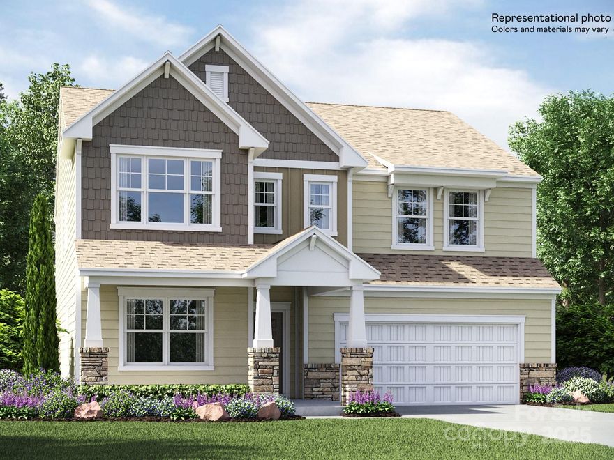 The Forsyth is a new two-story home that is a family-friendly haven. The first floor features an open design among the welcoming family room, large gourmet kitchen and breakfast room, plus a formal living and dining room for entertaining and a patio for outdoor living. Upstairs are a versatile bonus room and four bedrooms including the owner’s suite. An optional study in lieu of living room and fireplace are available. Plus, our signature Everything's Included program means you will get quartz or granite kitchen countertops, subway tile backsplash, ceramic tile, and luxury vinyl plank flooring at no extra cost! Welcome to Elizabeth, a sought-after master-planned community located in the heart of Fort Mill, offering 7 collections of new homes. Future amenities include a swimming pool, clubhouse, fitness center, sport courts, playground, walking trails and more.