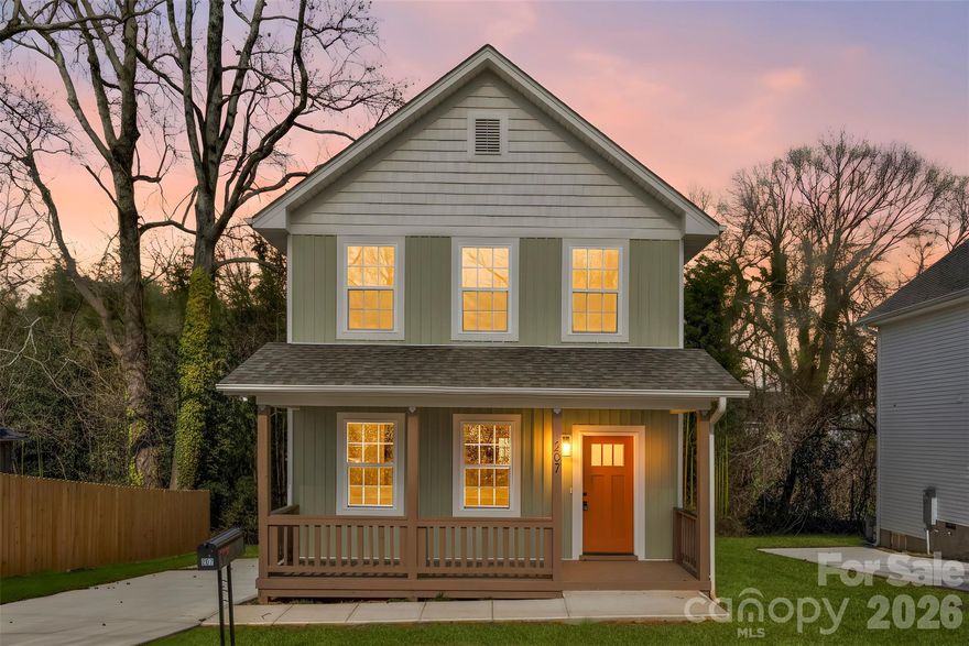 Stunning New Construction Home in Shelby, NC. This home will instantly grab your attention with the beautiful siding and color... PLUS the covered front porch. When you enter the home, you will notice 9 foot tall ceilings on the main level with luxury LVP flooring throughout! Open floor plan, great for entertaining and everyday convenience. Kitchen is absolutely gorgeous offering luxury countertops and cabinetry. Island is the perfect place to serve meals and barstool seating. Dining area is a great space with windows and pantry! Oversized half bath on the main...perfect for guests. Primary bedroom is spacious and offers a bathroom suite. Secondary bedrooms are a great size. Downtown Shelby is less than a 5-minute drive...fantastic place to grab coffee, plan a dinner at a local spot, or enjoy the history and stores. Also located near hobby lobby, Walmart, and other amenities.  100% financing available, builder warranty AND 2-10 warranty, A+ quality, and affordable! GREAT opportunity, location, home, and super convenient location. Please tour 203 Putnam Street to experience this floorplan staged.