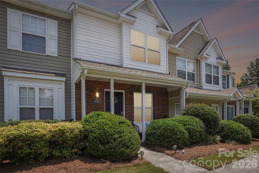 This beautiful move-in-ready townhome has been meticulously upgraded and is being sold fully furnished with all furniture and appliances to convey. This house also includes new blinds, a newer HVAC system, fresh paint throughout, a stylish kitchen backsplash, new LVP floors, and a new hot water heater. Additionally, the home boasts an automatic living room shade and new kitchen appliances, including a refrigerator, microwave, and dishwasher (all upgrades in 2023). Both bedrooms each have their own en-suite bathroom, providing privacy and convenience. Finally, enjoy the ease of access to the community pool amenities, perfect for relaxing on warm days. Plus, benefit from a quick and convenient commute to the vibrant Ballantyne area and the newly built Target and Costco.