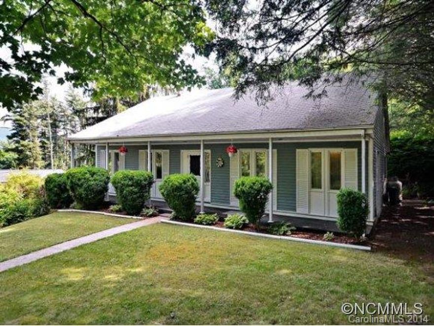 Beautiful private setting with large trees, mature landscaping, and a mountain view. Large back yard with rock walls and a rock grill. 3bd, 2ba, large living/dining room with built-ins, den with wood burning/gas fireplace opens to kitchen, 2 covered porches, full drive in basement perfect for expansion storage, and a workshop. Wonderful neighborhood.