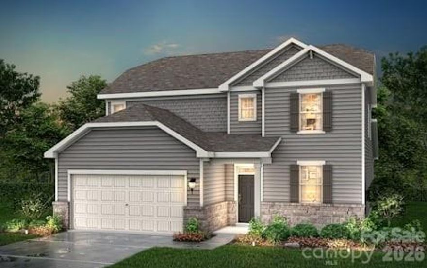 Step into the Calderwood at Blue Sky Meadows— a stunning, thoughtfully designed home offering 5 spacious bedrooms & 3 full baths. Toward the front of the home, a secluded bedroom and bathroom is located right off the foyer. Beyond the foyer, a well-appointed kitchen—boasting a center island and corner pantry—looks over a great room and dining area with patio access. Additional main-floor highlights include a downstairs primary suite—with its own attached bath and expansive walk-in closet. Upstairs, you’ll find a spacious game room—which you can option as a bonus room or additional secondary bedroom—a full bath, three secondary bedrooms and generous storage space.