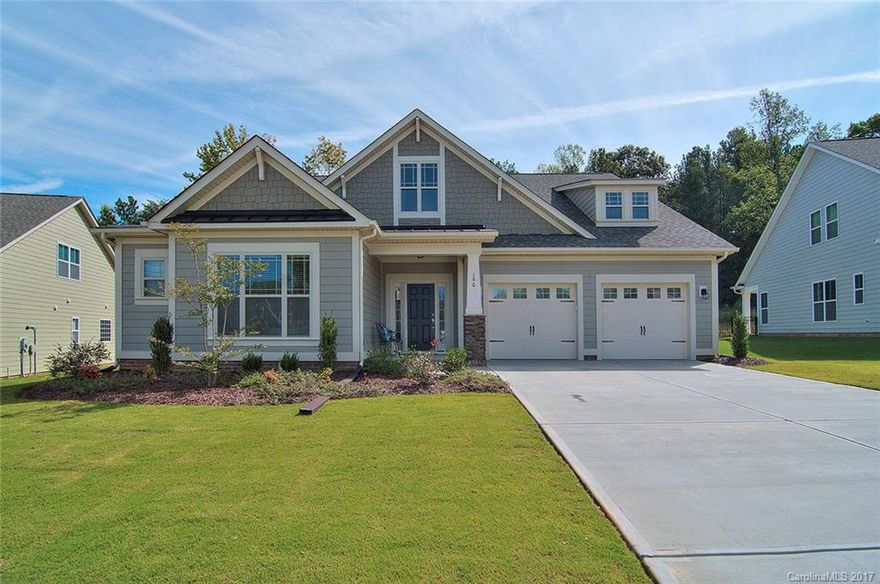 Better than new ranch in Hawks Creek subdivision. Freshly painted in 2016. Hardwoods throughout main living area. Chef's kitchen w island work center, granite counters & tile backsplash. Open great room w gas log fireplace. Spacious master suite. Spa like master bath w granite dual sink vanity, separate tiled shower/garden tub. 2 add'l bedrooms & full bath. Picture hanging system throughout. Retractable screens front & back doors. Covered patio. In ground irrigation. Professionally landscaped.