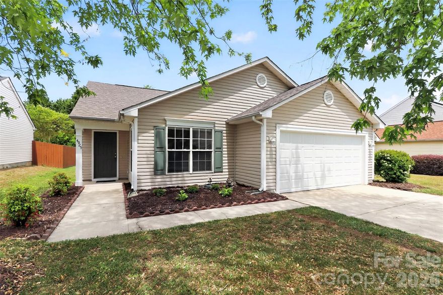 Welcome to this charming and inviting home situated in the established 'Meadowbrook' subdivision—where comfort and convenience come together. Step inside to an open living space featuring vinyl plank flooring throughout, ceiling fan, and a cozy fireplace—perfect for relaxing evenings. French doors lead to a patio area and level backyard. The kitchen is both stylish and functional with sleek granite countertops, stainless steel range, hood, and refrigerator, ceiling fan, pantry, and pass through window. The kitchen also features a spacious dining area with plenty of natural light—a perfect spot to gather for meals! The primary bedroom offers a walk-in closet and full bathroom. This lovely home has a welcoming exterior with nice curb appeal with mature trees, a two-car garage with opener, and level backyard providing space to unwind. Located in a convenient area of Concord, you'll enjoy easy access to shopping, dining, and major highways—making commuting and daily errands a breeze. Don’t miss your chance to own this inviting home that combines popular updates with timeless charm!