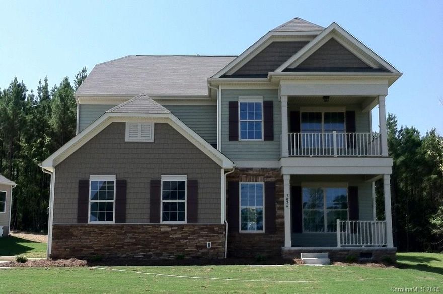 Brand New w/warranties. . Lux Kit w/castled cabinets, granite countertops with Ceramic Tile backsplash,Stainless Appliacnes! Wrap-around bar top opens to brkfast & family rm w/firepl! 9ft ceilings, crown molding,  Formal dining has columns and wainscot mold. Hardwood floors in main living area BR/BA on main floor  plus 3rd floor BR/BA Two BR’s, loft + lg laundry rm + master with trey ceiling on 2nd flr.