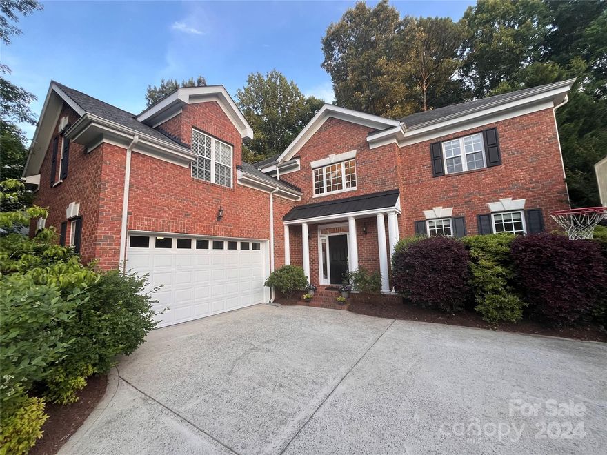Beautiful full-brick home in desirable Holly Hill Farm’s neighborhood with great open floor plan and natural light. Features include a den with gas fireplace and stone mantel, kitchen with granite countertops, stainless steel appliances, and island. Bathrooms showcase granite and tile flooring. Enjoy hardwoods and tile across the main level, 9 ft ceilings, and a two-story entry foyer. Equipped with Nest SmartHome technology and pre-wired for a security system. Includes an office, large bonus room, mature landscaping with blueberry bushes, Rachio smart irrigation system, an expanded rear deck, and a private fenced backyard on a quiet wooded cul-de-sac. Recent upgrades: 50-year architectural shingles roof (2017), (warranty transferrable) and new gas water heater (2024).  
There is a small red stain on the secondary bedroom’s carpet.