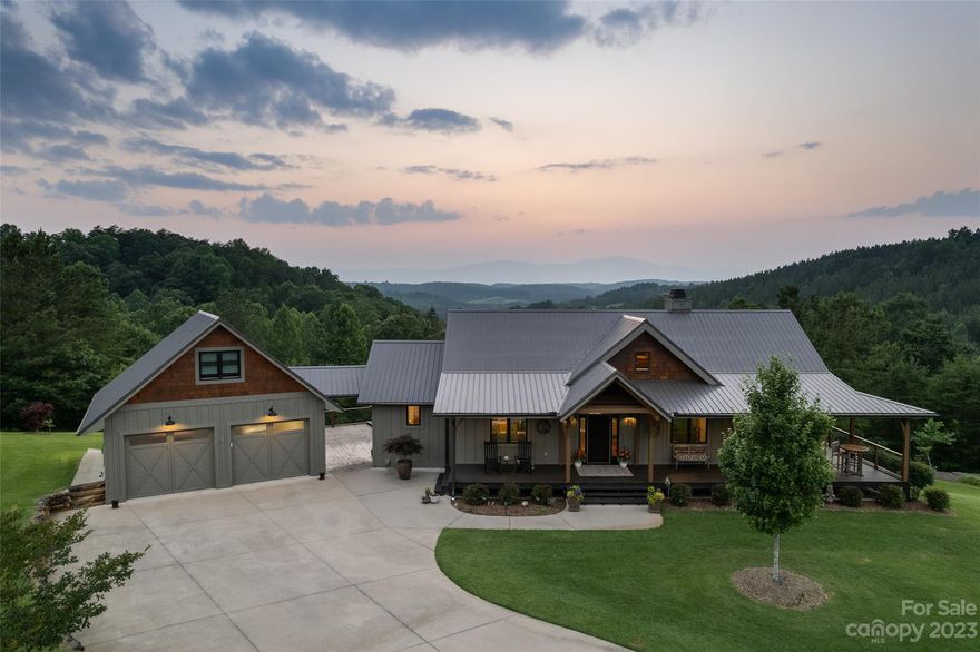 OFFER DEADLINE 7/14/23 @ 2PM. Stunning custom post & beam home tucked away in exclusive Red Tail Run community is an absolute dream. Picture-perfect curb appeal, pristine in every regard.  A gorgeous, covered porch wraps the home and welcomes you to step inside.  The great room greets by showcasing expansive mountain views through a wall of windows while the massive stone fireplace, vaulted ceilings & cedar beams are simply enchanting!  Every room offers majestic views & mountain serenity.  Top of the line materials & tasteful selections throughout, each detail was thoughtfully planned and implemented. Main level designed for the owners delight, while the lower level offers superb guest accommodations. This spacious home is suitable to host multiple families yet comfortable living for one. Soak in breathtaking sunsets from the covered back deck, overlooking miles of undisturbed mountain vistas. Located less than 10 mins from TIEC, 30 mins to Hendersonville, convenient to GSP & AVL.