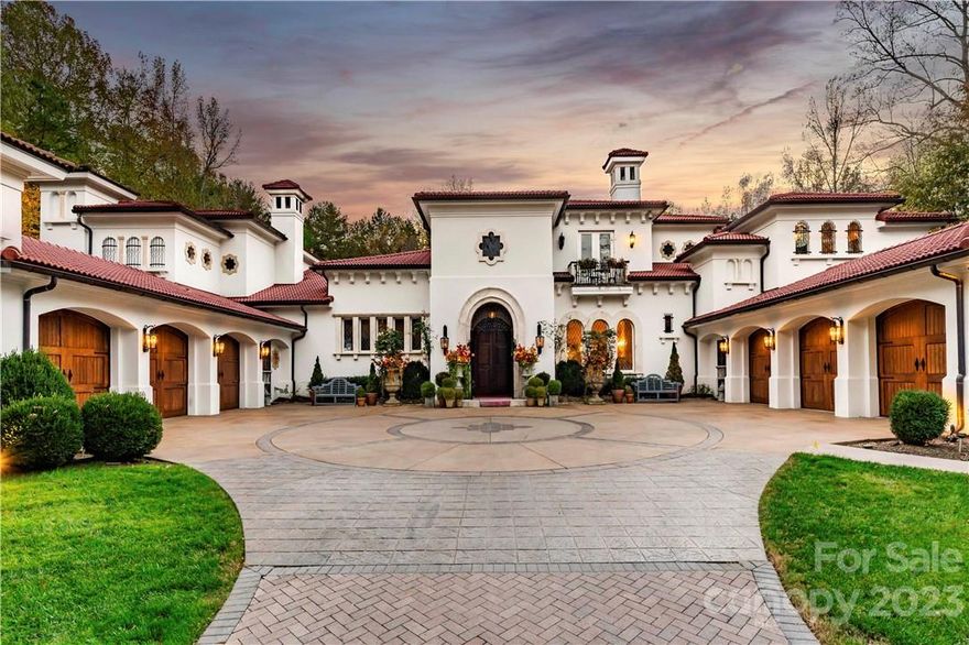 This Florida style, Mediterranean estate is breath takingly beautiful! It is located in the gated Greenwood neighborhood. Home is incredibly private. Built by Kaleel Builders and designed by Florida architect, Don Evans. Sits on 5.41 acres and is also privately gated. Neutral hard coat stucco exterior with accented limestone, handmade concrete roof. Oversized 6-car garage. Main level features white wash tile, main office/study, formal dining, handmade limestone fireplaces, saltwater wall aquarium, two guest bedrooms with en-suite bathroom, gourmet kitchen, private patio with a koi pond, pirate themed game room. Owners Suite with separate bathrooms, fireplace, steam shower, sauna, 2 large custom closets second office/recording studio, gym, private outdoor oasis w/shower, outdoor bathtub, and waterfall. 4 upper level guest areas are very private. Backyard oasis with large saltwater pool, sports court, and putting green. This home is an entertainers paradise and conveniently located!