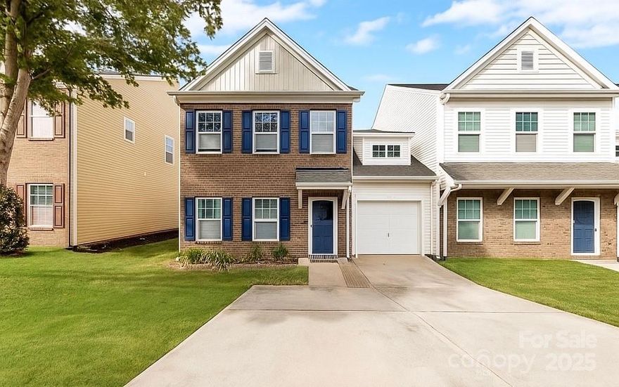 Now open to ALL buyers!  This end-unit townhome in a gated community within the highly sought after Clover School District, by the Lake Wylie area. The well maintained home features three bedrooms and 2.5 bathrooms, including a main-level primary suite with a walk-in closet, two upstairs bedrooms with full Jack and Jill bath, and a loft/office to lounge or work. The kitchen is equipped with stainless steel appliances and granite countertops, complemented by wood floors on the main level. Additional features include a one-car garage, laundry room, upstairs storage room, and a private fenced yard. A new HVAC system was installed November 2023. Conveniently located near shopping, dining, commuter routes and entertainment options, this is an incredible value in a prime location.