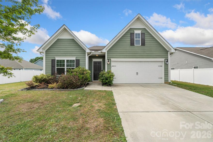 This well maintained 1-level home includes 3 bedrooms, 2 bathrooms, fresh interior paint throughout, SMART features/systems and large backyard! Welcome to Dogwood Forest surrounded by established homes and just minutes from many retail options and easy access to 74! Buy with confidence with this 2020 built home, an attached 2-car garage, and no stairs! This home includes Lutron controlled lighting throughout, Lutron hub included! Security camera and lighting and system, door sensors, control panel and hub included as well! Looking for storage? This home includes a spacious walk-in pantry, large kitchen and open floor plan, and ample storage space throughout. Enjoy hanging out in the backyard with your own patio and ample green space with mature grass. Get ready to call Dogwood Forest your new home!