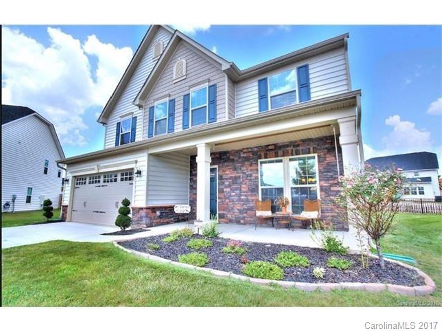 Wonderful 4 BR, private office, loft, and 2.5 BA home in the cul de sac. The community has a waterpark like pool plus tennis courts. Kitchen opens up to morning room with a large eat- in island, granites, ss appliances, & walk-in pantry. Spacious owner's suite with a sitting area and 2 walkin closets. Front & back irragation.  Stamped concrete patio with fire pit & fenced yard. Upgraded woods, carpet, energy package & tankless water heater. Prewired surround sound in LR and LOFT.  Great schools!