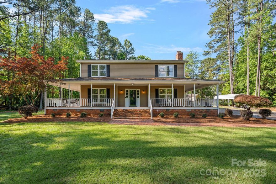 Southern Charm with NO HOA and in ground POOL located on over an acre nestled in Rock Hill!  Featuring 4 spacious bedrooms and 2.5 baths, this home offers the perfect blend of comfort and functionality. Enjoy summer days in your private backyard pool or relax on the expansive wrap-around porch—ideal for entertaining or taking in the peaceful surroundings. With ample outdoor space and timeless curb appeal, this property is a rare find!