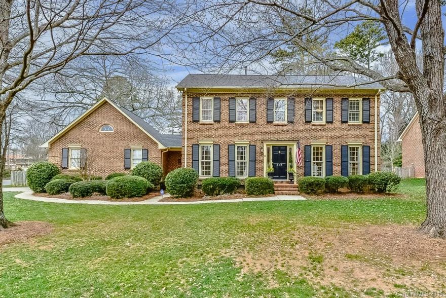 Beautiful full-brick 2 story traditional home in Providence Park with attached 2 car garage.  Fabulous floorplan, lots of windows. Wide plank pine floors. Generously sizes bedrooms and closets.  Updated kitchen and master bath.  Kitchen with breakfast area and bay window.  Deck and great yard.  Unbeatable location too!