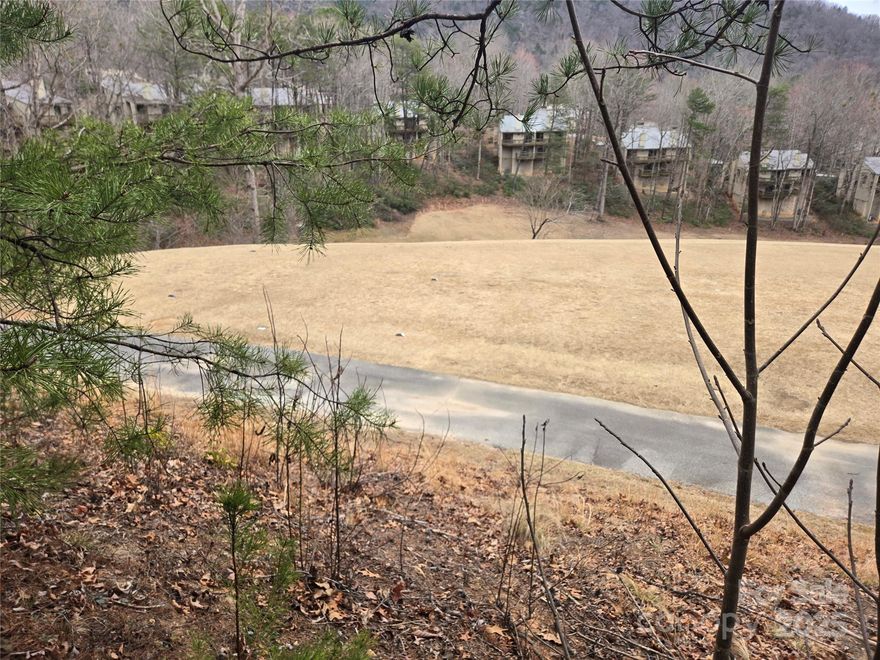 Golf Course lot bordering the 5th tee box of Bald Mountain Golf Course inside the gate at Rumbling Bald on Lake Lure.  Sloping lot that is likely better suited for a small footprint home with additional finished square footage in the lower or upper level.  Underground utilities include community water, power, and High-Speed Fiber Optic Internet.  Excellent location!  Enjoy amenities including two Championship Golf Courses, three pools, several restaurants, a Wellness Center/Spa, Private Beach, and much, much more.