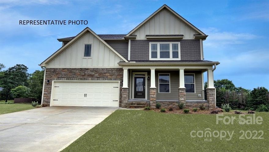 Avondale Community, Phenomenal location, Popular Hampshire floorplan w/ over 3,100 sqft in sought after Avondale community offering resort-style amenities located just outside Ballantyne with low Lancaster County taxes. The Hampshire features an open floorplan with a spacious kitchen, large kitchen island, butler's pantry, a first-floor guest bedroom, and full bath! Primary bedroom on upper level featuring a sitting room and a large walk-in closet. Spacious covered back patio for your outdoor entertaining! Photos are representative.