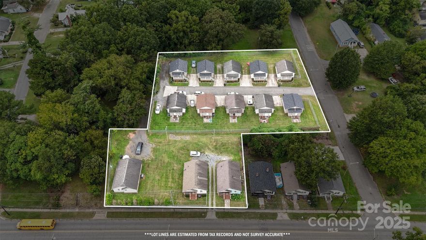 All 13 detached homes are situated on one single 1.25-acre parcel delivering immediate scale and operational simplicity resulting in increased income potential. Just blocks away from Gastonia’s historic downtown, which is transforming into a mixed-use lifestyle hub anchored by the FUSE and Social District, which includes a multi-purpose stadium, retail, breweries, and restaurants boosting neighborhood desirability and long-term rent growth potential. Located 25 minutes from Uptown Charlotte and 20 minutes from Charlotte Douglas International Airport, the property offers suburban affordability with direct access to one of the Southeast’s most dynamic job markets.