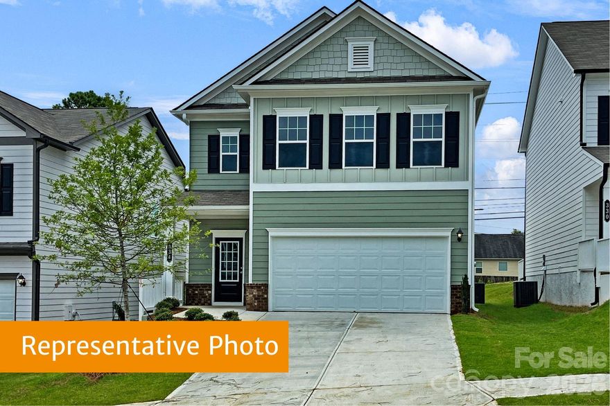The Greenbrier II at Country Club Village greets you with a covered front porch for excellent curb appeal. Just off the owner's entrance is a spacious island kitchen with a large pantry for easy grocery drop-off. This homesite offers upgraded 36' cabinets perfect for storage and match seamlessly with Chrome interior finishes and beautiful solid service countertops creating a warming atmosphere. The open and light-filled family room and dining areas have direct access to the backyard for seamless entertaining. This homesite offers beautiful pendant lights above the kitchen island and additional lighting in the family room. A generous upstairs owner's suite offers privacy for rest and relaxation, while the laundry is just steps away for convenience with upgrade laundry cabinets perfect for additional storage needs. The owner's suite bath offers a large tile shower.  This pairs well with a beautiful double vanity with quartz countertops.  The Owner's suite has a large walk-in-closet that is perfectly crafted for your closet needs. There are three additional bedrooms with a shared bathroom offering comfort and adequate space. There is also a loft space that is perfect for a small office or a reading nook. This homesite also offers a beautiful uncovered 10x12 patio perfect for entertaining. This homesite is conveniently located just minutes from I-85 and downtown Salisbury. Come tour this amazing homesite and the Country Club Community today to receive more information on this beautiful homesite today.