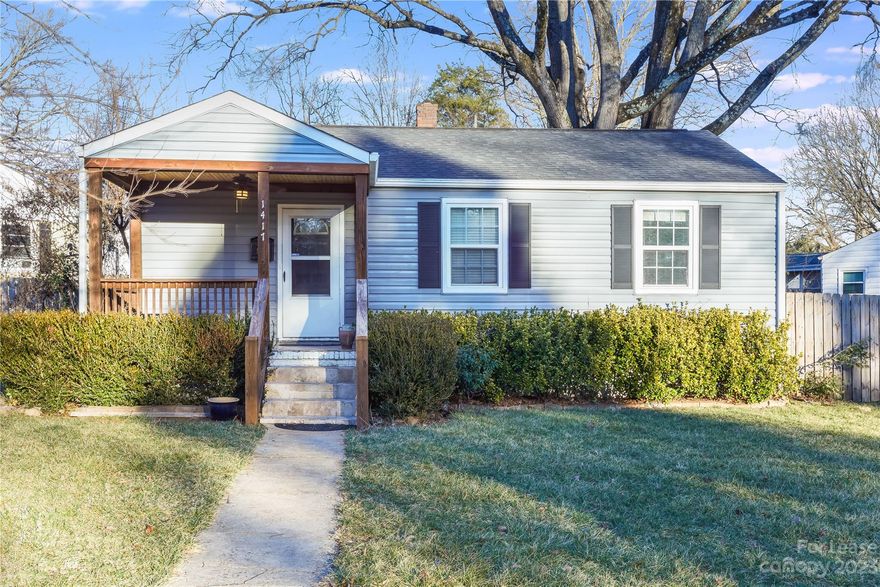 Located directly between NoDa and Plaza Midwood, this charming mid-century bungalow is now available for lease in Plaza-Shamrock! This renovated two bedroom, two bath home boasts rare desirable features such as gated private parking, a large drop-in soaking bathtub, and the entertainers dream stone patio with firepit included. Sitting on a wide corner lot with one of the neighborhoods historic dairy farm trees, this property oozes charm a nature enthusiast is bound to enjoy. An open floorplan, fully renovated kitchen, in-home laundry, breakfast bar, dining room and fresh interior paint all make for a home as cozy as they come. The master bathroom features dual vanity, marble shower with stainless steel shower panel and soaking tub. Access your private parking with the click of a button. 4 minutes to central NoDa, 8 minutes to central Plaza Midwood, 13 minutes to central Uptown!