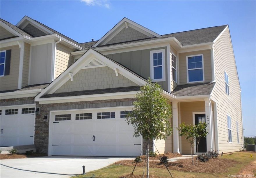 Photo is of the next building which is almost complete. This home is the Linville and has a Guest bedroom and full bath on the 1st floor. Open plan with Island Kitchen, Granite Countertops, Stainless Steel Appliances, Gas Cooking, wide Hardwood Floors, walk-in Pantry, built-in Drop Zone. Large Owners Suite upstairs with separate soaking Tub and Tiled Shower. Also upstairs is a Loft, the Laundry Room and another Bedroom and full Bath.