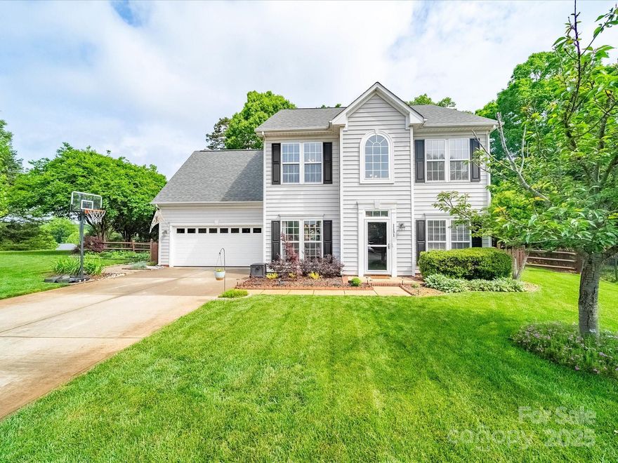 This LOVELY HOME tucked away on a cul-de-sac in the sought after neighborhood of Knightsbridge is ready for its new owners. Home Features: 30 Yr Architectural Shingle roof replaced in 2021, HVAC systems Replaced in 2021 and 2022, Engineered Hardwoods throughout most of the Downstairs, OPEN FLOOR PLAN, SS Appliances, Granite Countertops in kitchen, 48" cabinets,  Spacious Bedrooms upstairs, LOVELY office on the main floor with french doors, Sunroom, Extended Garage w/ space for storage or a small work shop, IRRIGATION System with 6 zones, SPACIOUS FLEX ROOM on 3rd floor great for a media room, This home has a breathtaking backyard that would be great for entertaining and relaxing in your own private oasis. The backyard is fully fenced and has a large stamped patio and a STORAGE SHED (approximately 8 X 12) and also has 4 raised flower beds great for someone that loves gardening. Playset/Playground in the backyard conveys.... Professional PHOTOS WILL BE UPLOADED ON SATURDAY 4/26!!!!