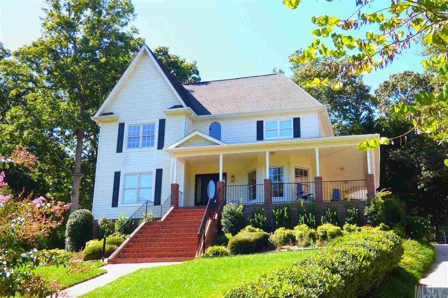 Situated on a hill overlooking Forest Oaks, this charming home has room for the whole family! The main level offers formal living & dining rooms, a cozy den with stacked stone fireplace and built-in shelving, sunroom, and an updated kitchen with custom cabinetry, granite countertops, pantry, plus an adjoining laundry and breakfast room! The spacious main level master bedroom features beautiful views, a sitting area, and private bath with jetted tub, tiled shower, double vanity, and walk-in closet. Upstairs, three bedrooms each have walk-in closets and private entrances to a bathroom. The full lower level makes a move-in ready in-law suite, with full 2nd kitchen, den with fireplace, full bath, two bonus rooms, and French doors to the side yard. The terraced backyard features raised planting beds, grilling patio, and beautiful perennial plantings. Meticulously maintained home offering unparalleled views and the updates you want! Call for a detailed list of upgrades.