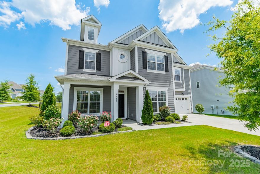 Welcome to 8420 Golden Stone Lane—a beautifully maintained, move-in ready gem just minutes from Ballantyne! This light-filled home features an open floor plan with spacious living and dining areas, a stylish kitchen, and a main-level guest suite or perfect home office. Upstairs, a versatile bonus space awaits—ideal for a media room, playroom, or creative studio. Outside, the fully fenced backyard offers privacy and plenty of room for entertaining, gardening, or relaxing. With modern finishes and a flexible layout, this home checks every box for today’s lifestyle. Don’t miss your chance to fall in love!