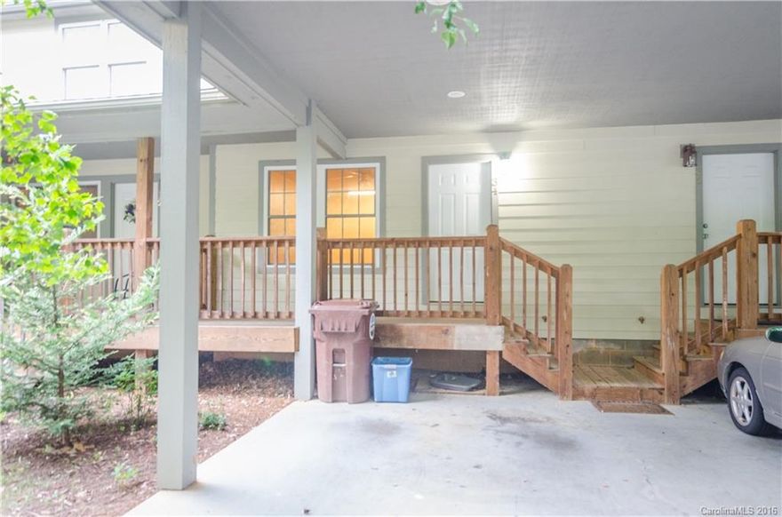 This 2 bed/1.5 bath townhome in Lake Julian Trails is in the perfect location for enjoying all the amenities of South Asheville and Arden.  Home is move-in ready and boasts hard wood floors, an open floor plan, a single covered carport, and a back deck for enjoying the outdoors.  This community comes equipped with a fenced dog park and overflow parking options too!   Pets allowed.  Investors take note: unit IS able to be leased.  Don't miss your chance to live in Arden at an affordable price!